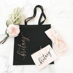 Vertical Text Tote Bags - bag