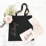 Vertical Text Tote Bags - bag