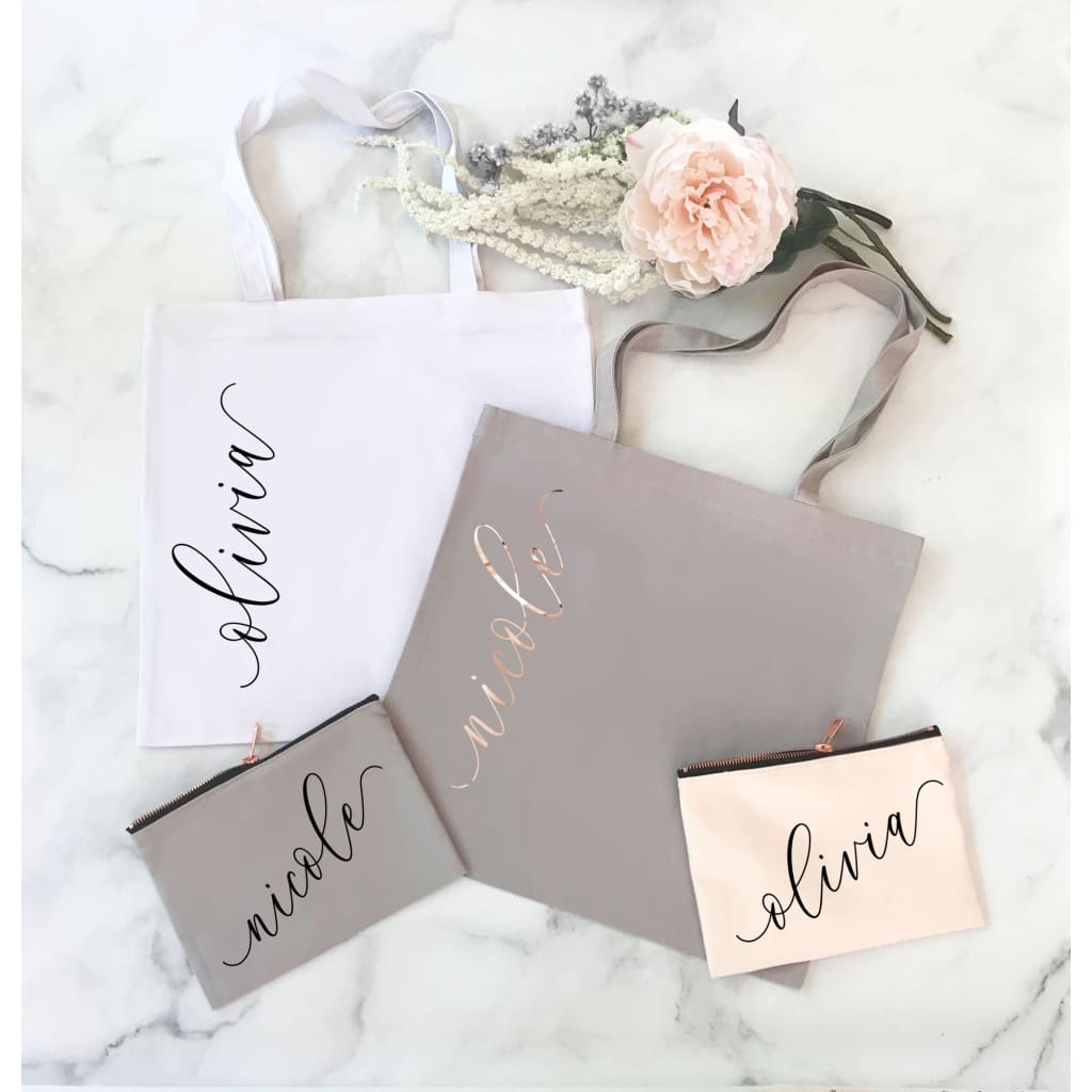 Vertical Text Tote Bags - bag