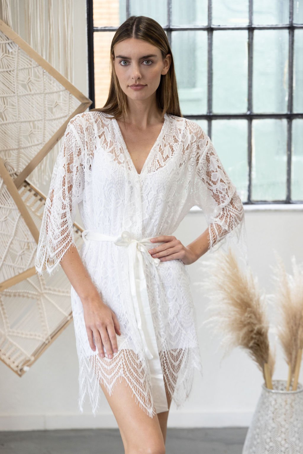 White Lace Bridal robe