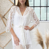 White Lace Bridal robe